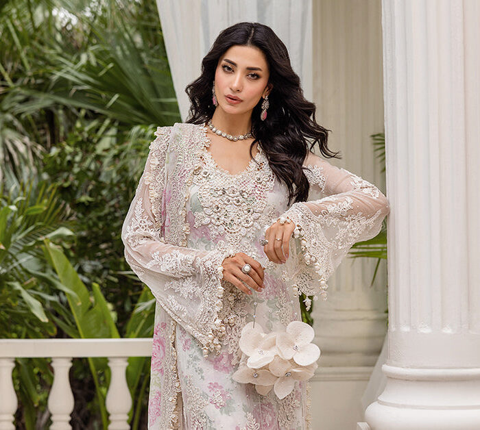 3 Piece Unstitched Embroidered Chiffon Suit | MPC-25-101