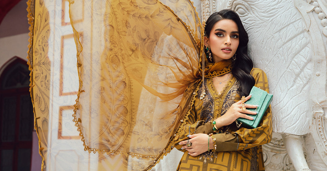 3 Piece Unstitched Embroidered Cambric Suit | MPT-2703-A - Image 6