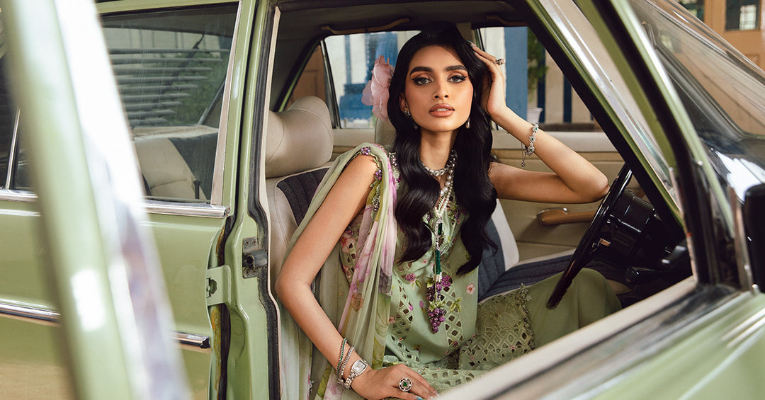 3 Piece Unstitched Embroidered Cambric Suit | MPT-2706-A - Image 3