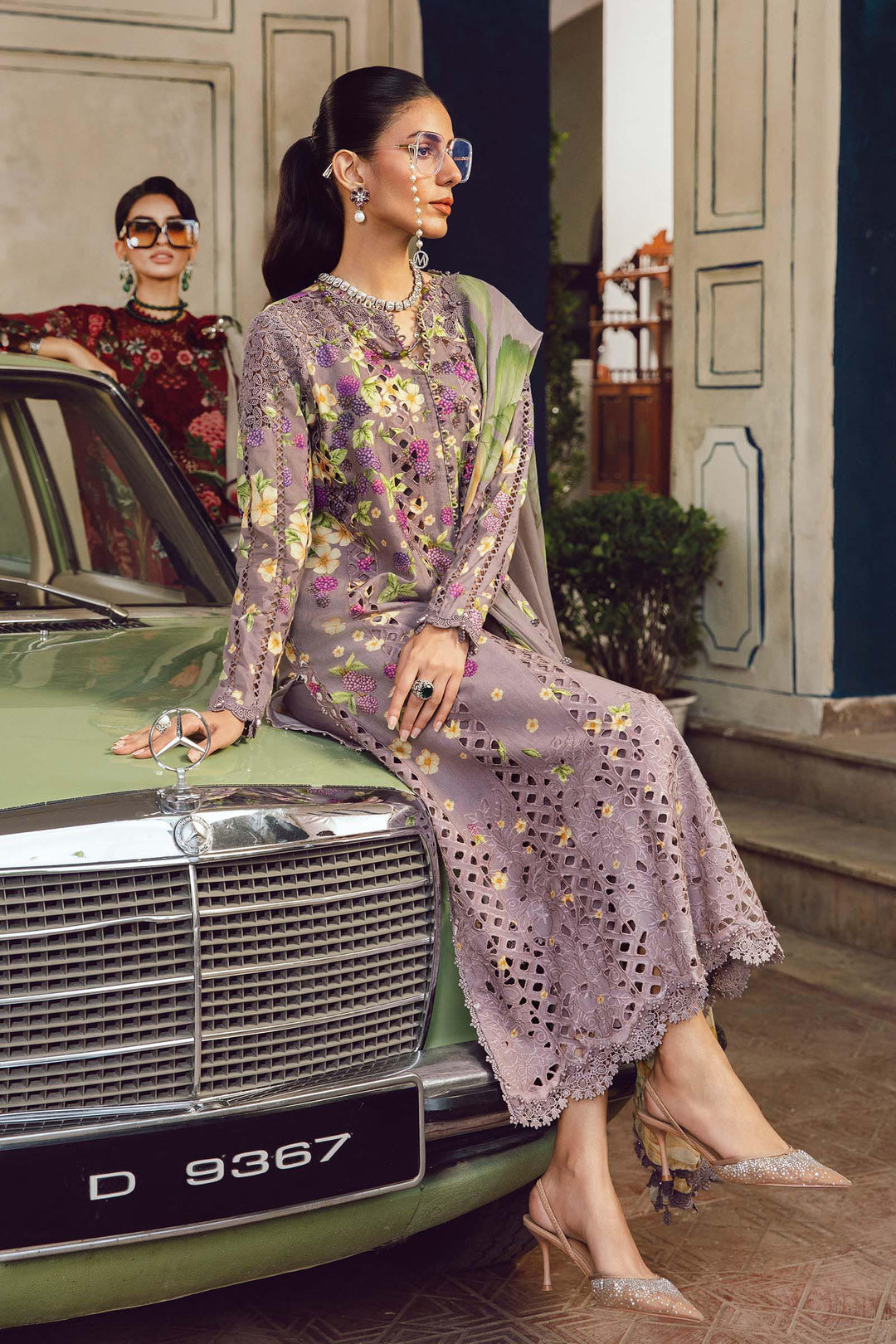 3 Piece Unstitched Embroidered Cambric Suit | MPT-2706-B - Image 7