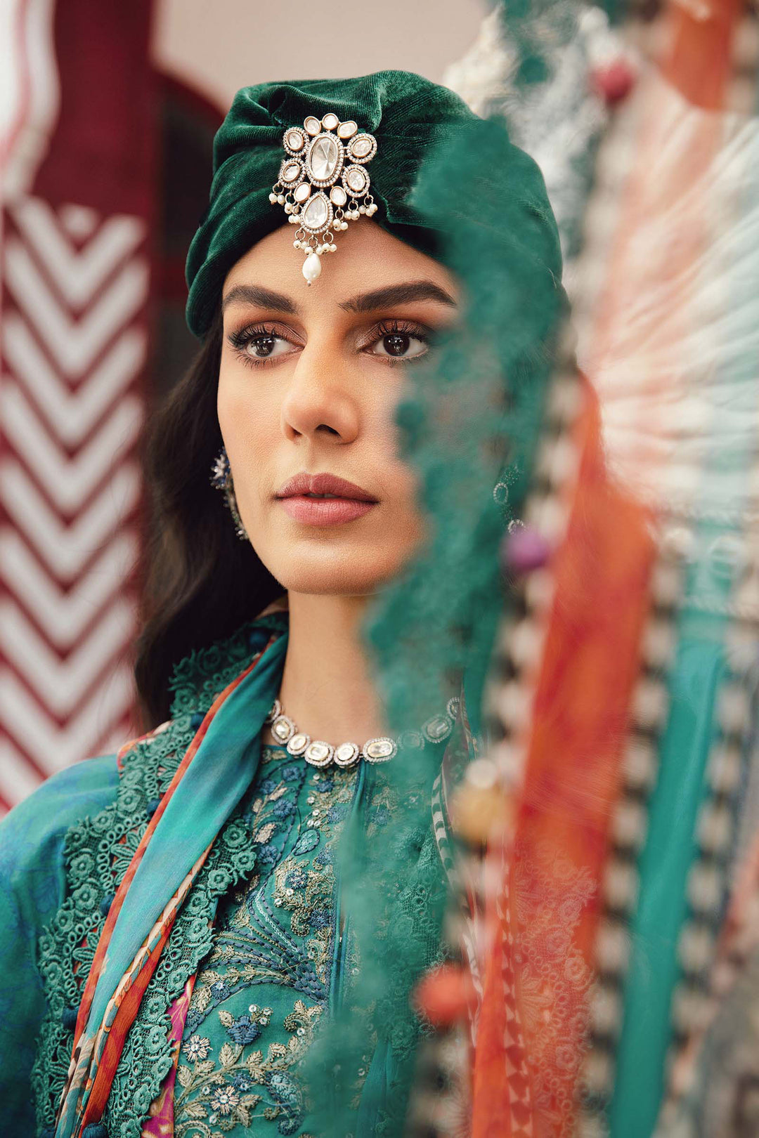 3 Piece Unstitched Embroidered Cambric Suit | MPT-2710-B - Image 3