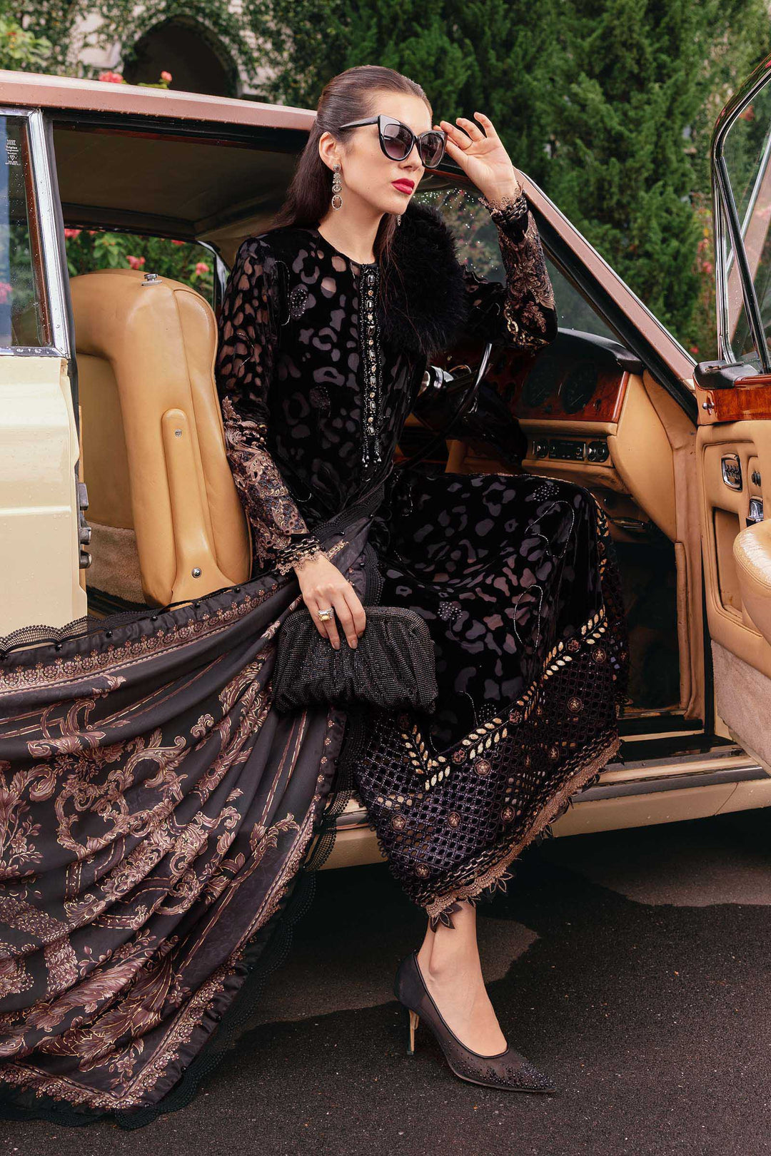 3 Piece Unstitched Embroidered Palachi Suit - Image 6