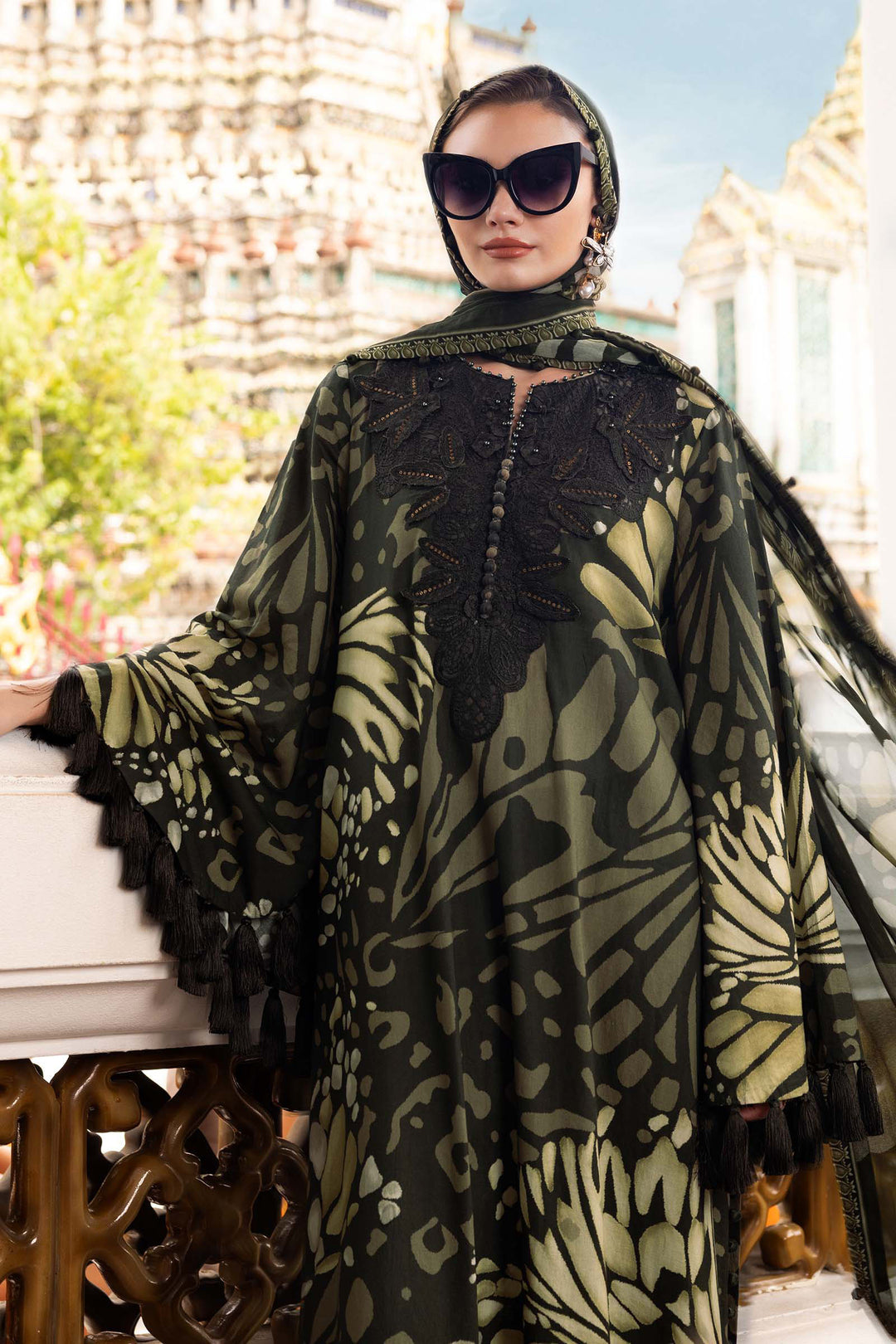 3 Piece Unstitched Embroidered Linen Suit - Image 4